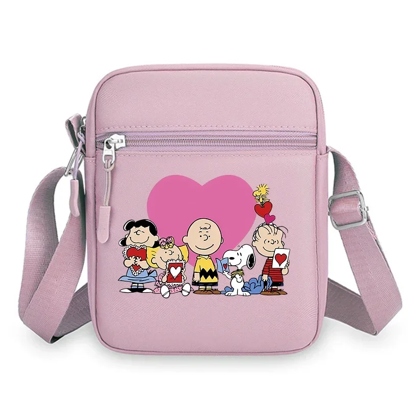 Kawaii Snoopy Women Men Shoulder Bag Fashion Mini Oxford Mobile Phone Bag Crossbody Bag Kawaii Ladies Waist Pack Wallet Gift view 6