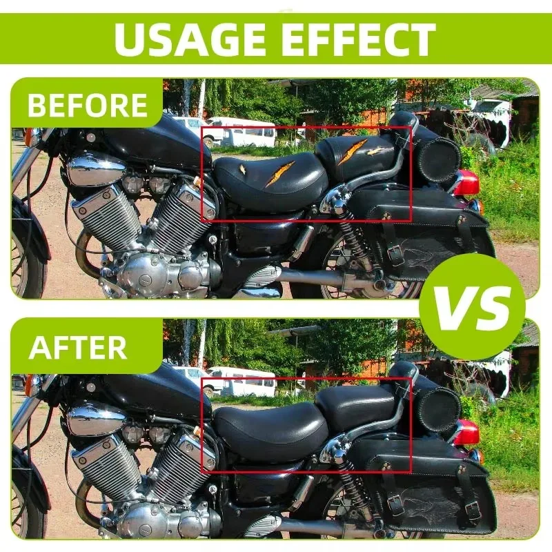 Motorcycle PU Waterproof Driver Passenger Seat Cushion Cover Protector Wear-resisting For Yamaha Virago 400 535 XV400/535 87-up