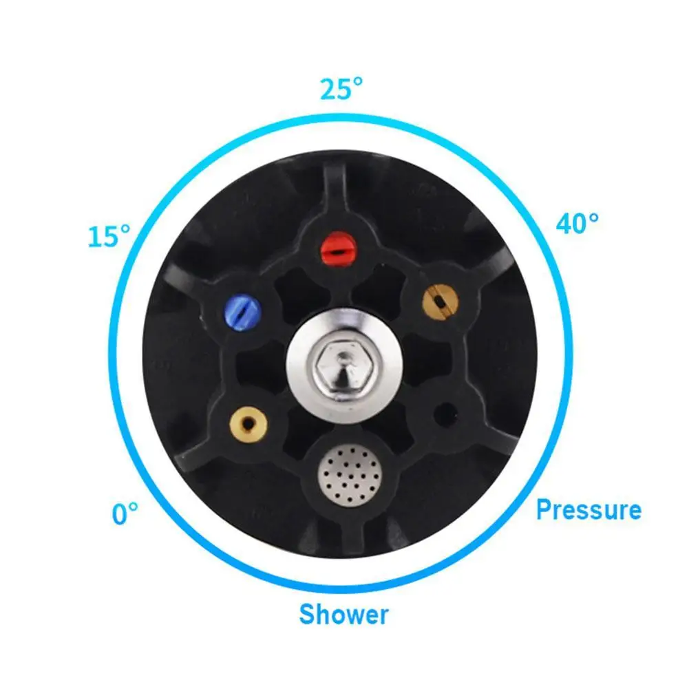 Versatile 6-in-1 Pressure Washer Nozzle Adjustable 3000 PSI Nozzle With 1/4\'\' Quick Connect Gun Adapter Hoses Car Wash