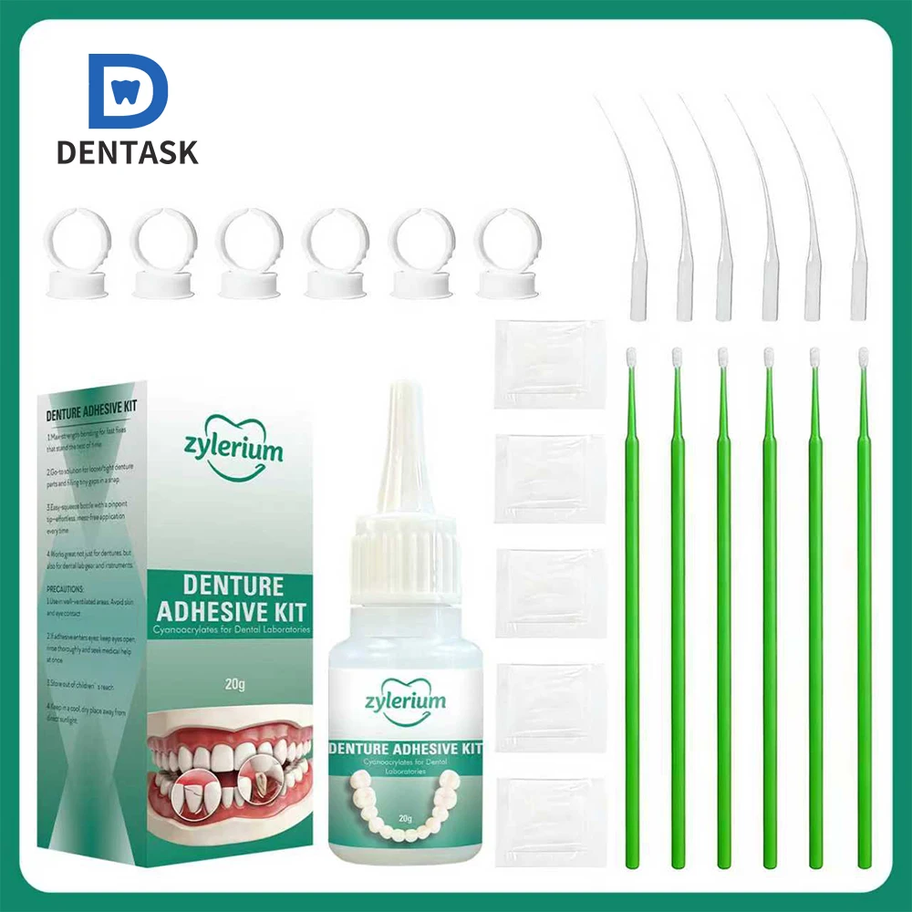 Dental Resin Adhesive Quick Dry Strong Bonding For Dentures Retainers Invisible Braces Partial Full Denture Repair Kit
