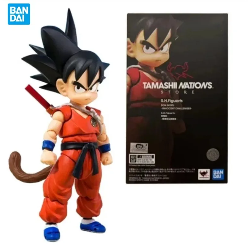 Bandai Dragon Ball Anime Action Figure para crianças, SHF Son Goku modelo brinquedos, coleção original, presentes de aniversário, S.H.Figuarts, em estoque