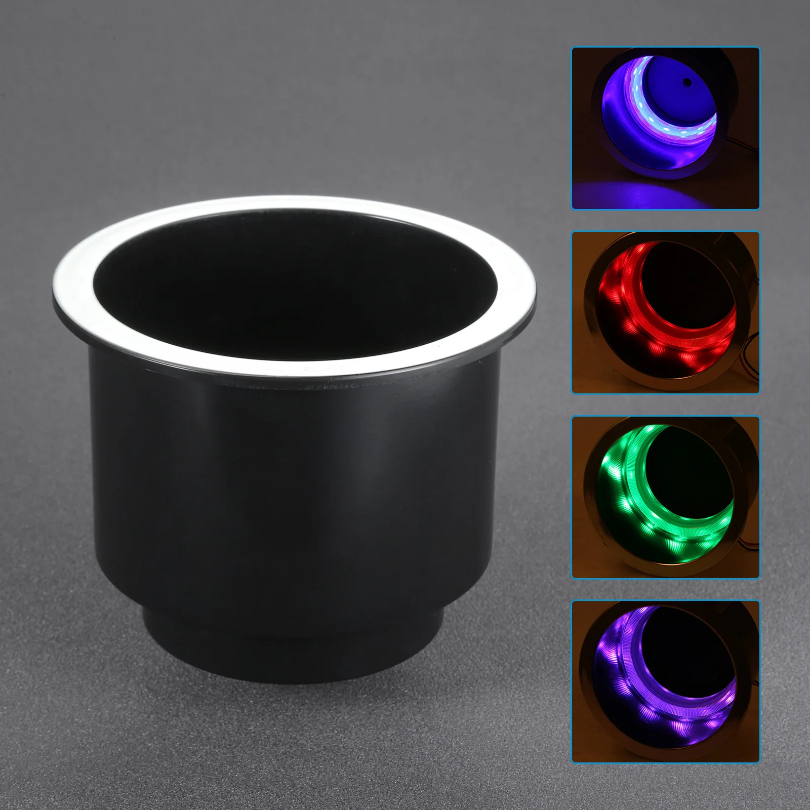 פלסטיק הימי RV רכב כוס w/LED אורות | לשתות יכול מים בקבוק מחזיק פלסטיק עם יציאת מים ניקוז חורים עבור סירה/רכב/ספה