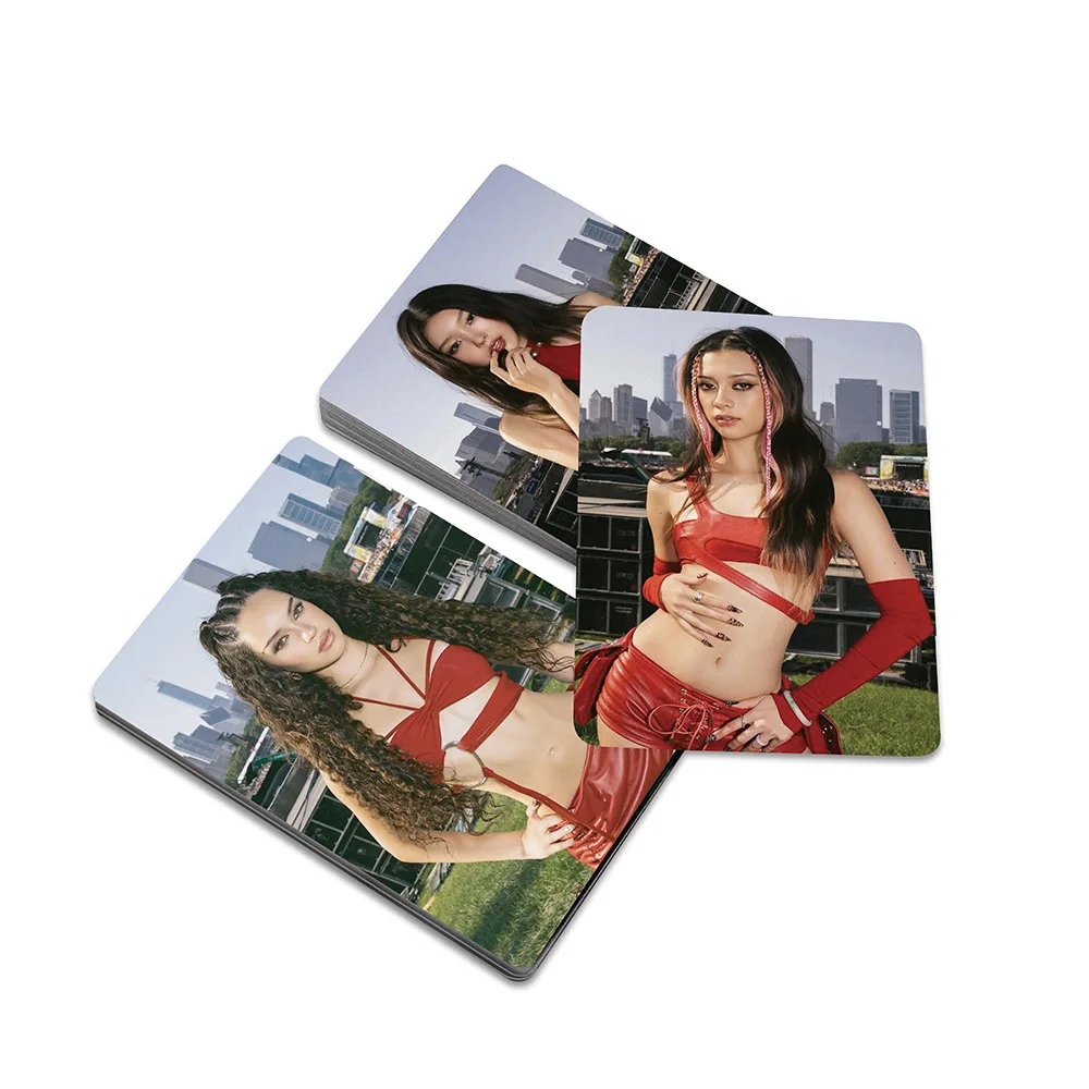 55Pcs/Set Kpop Idol KATSEYE New Series Lomo Cards Postcards Daniela Yoonchae Lara Sophia Manon Megan VIP Fans Gifts Collection