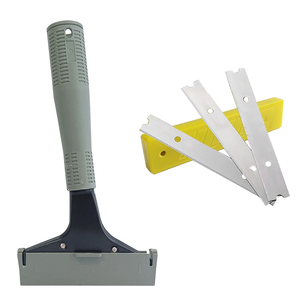 

Long Handle Snow Scraper Ice Shovel with Razor Blades Car Window Floor Ceramic Dust Dirty Adhesive Glue Decal Kitchen Clean Tool