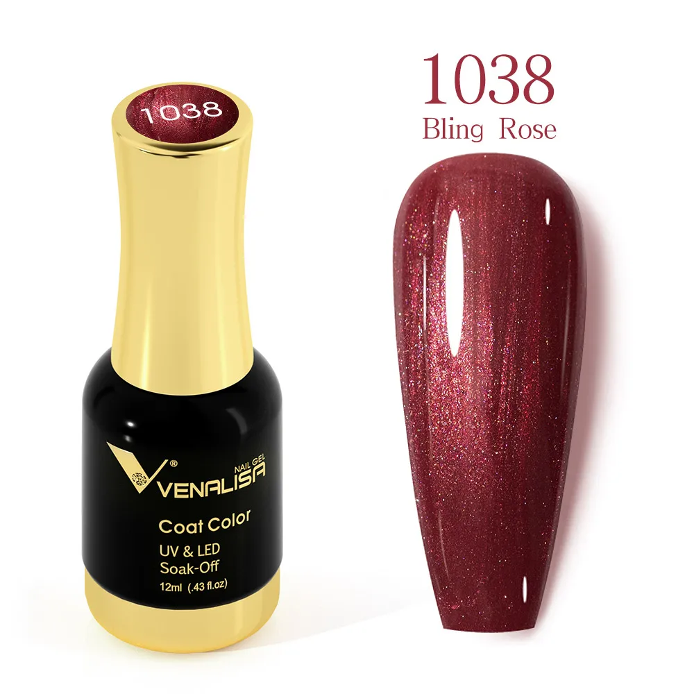 VENALISA 12 ml Fabulous Pink Nails Kristalllack CANNI Nail Art Glitzer Perlendiamanten Soak Off Platinum UV LED Gel Nagellack