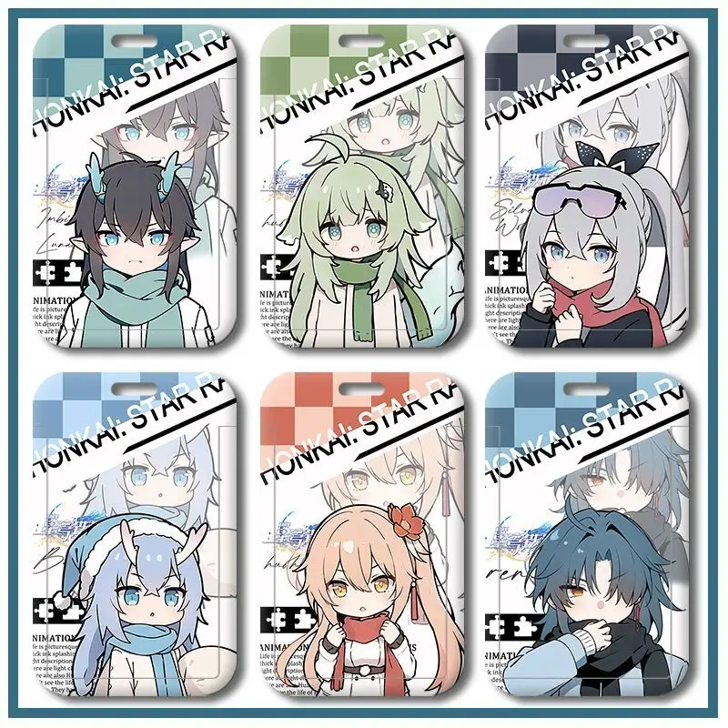 Hot Game Honkai: Star Rail Jingliu Ruan Mei Protector Anime Cover Meal Badge ID Card Holder Student