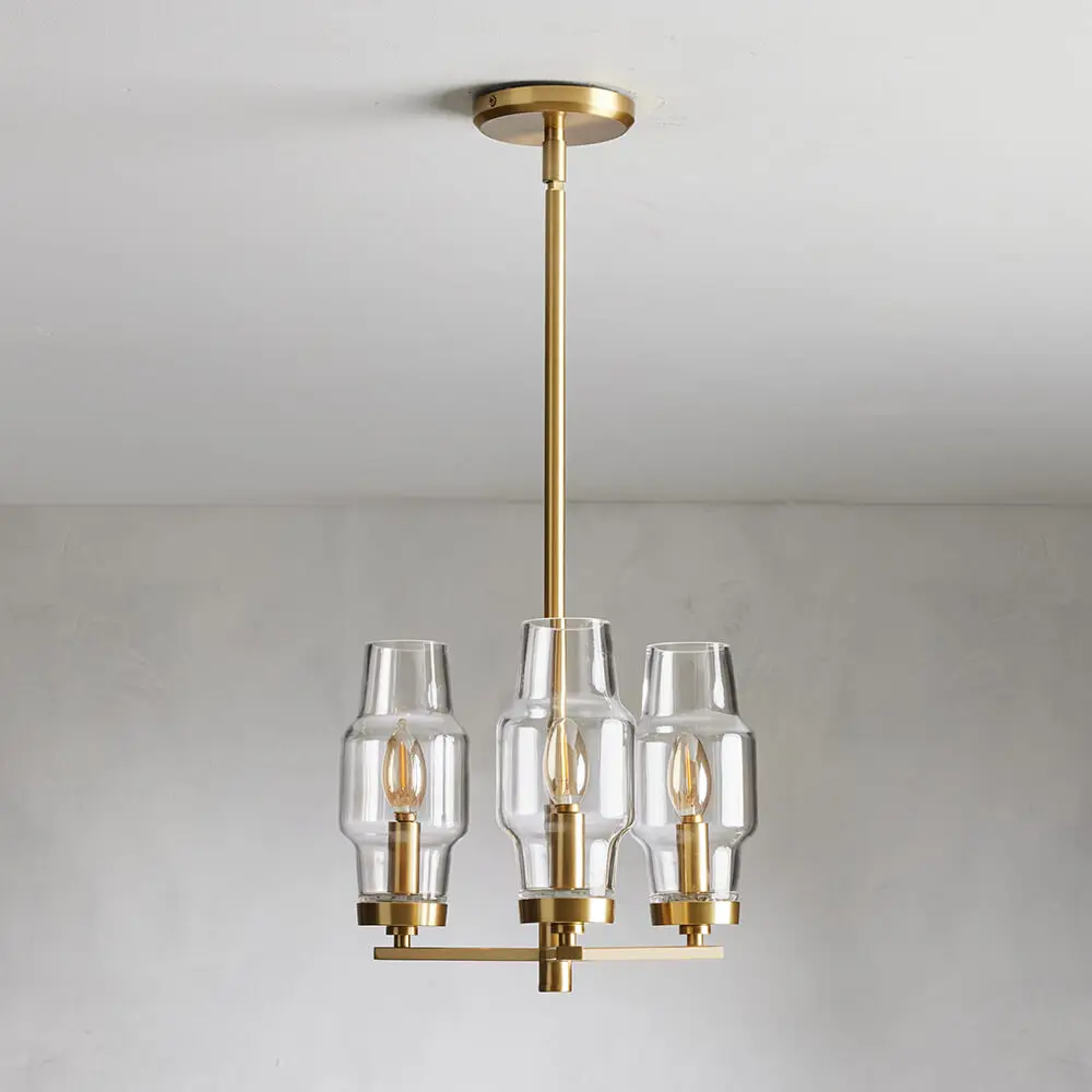 American Style Chandelier Crystal Retro Living Room Luxury Lamp Bedroom Simple Country Restaurant Design Chandelier