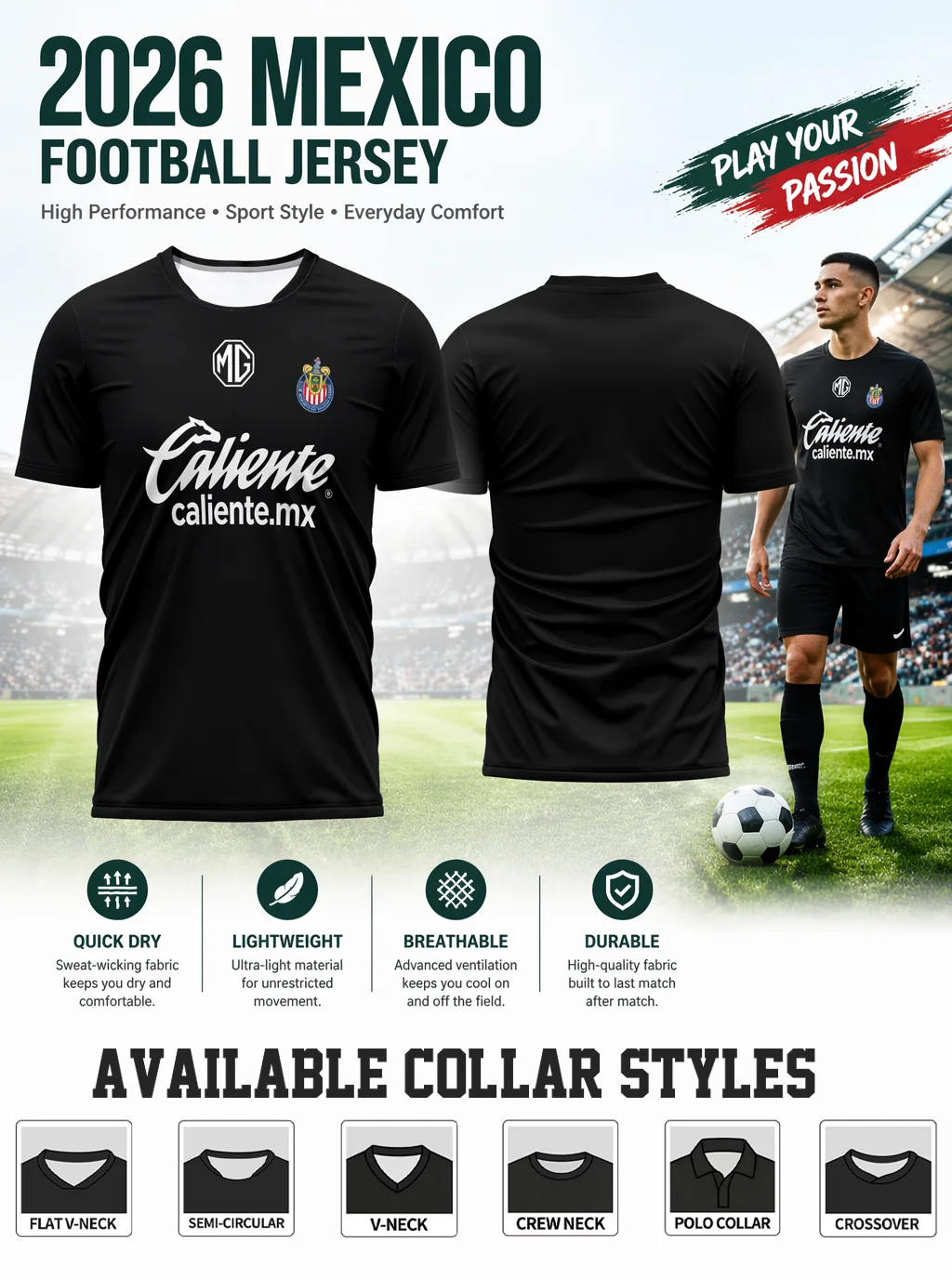 camisa-de-casa-do-mexico-de-cor-solida-e-discreta-com-estampa-requintada-no-peito-adequada-para-treinos-de-futebol-e-viagens-diarias