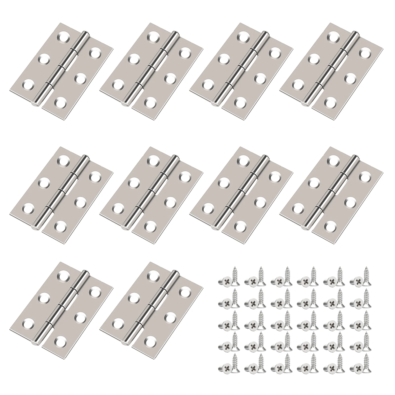 10pcs Heavy Duty Furniture Hardware Boxes Gate Window Home Office Door Hinge Set