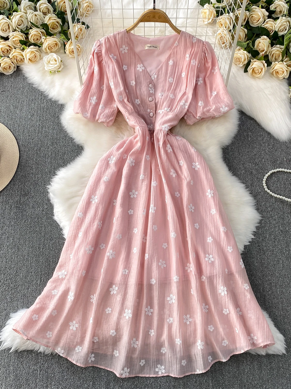 Ele Pink Floral V-N… - image