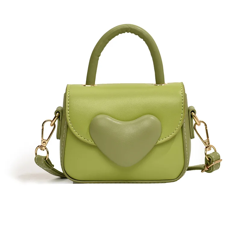 2024 Nieuwe Kinderhandtas Lieve En Schattige Kleine Meisje Crossbody Tas Love Candy Color Meisjes Schoudertas