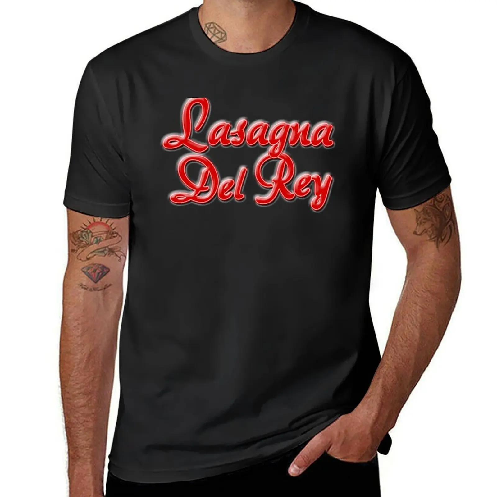 

Lasagna Del Rey T-Shirt cotton graphic tees graphics blue archive funny costumes fitted t shirts for men