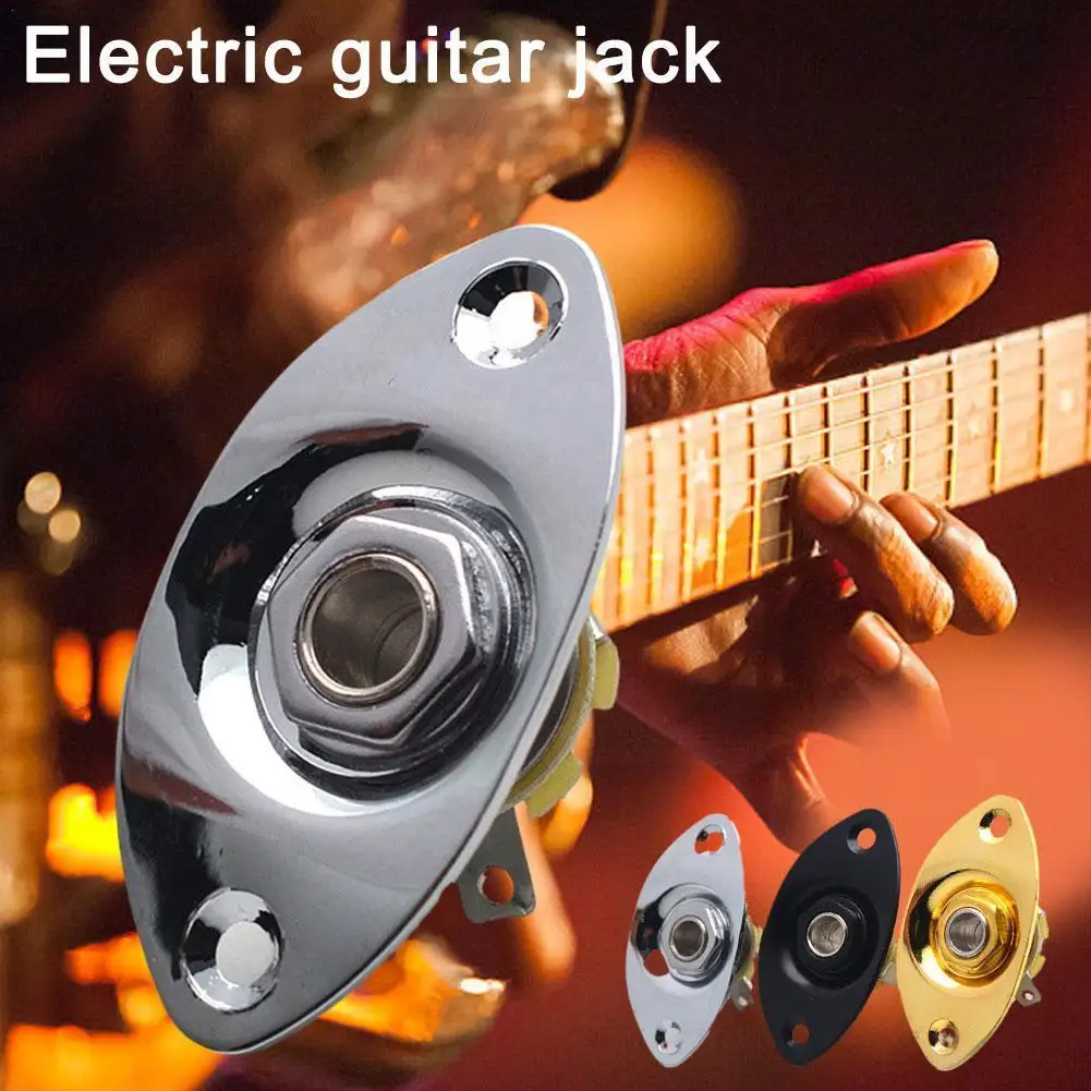 

Electric Guitar Pickup Oval Output Jack Plate Jackplate Socket Jack For Electric Guitar Accesorios Guitarra L3c7