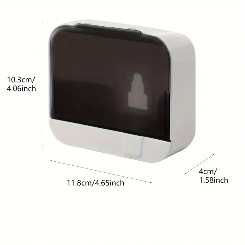 New Bathroom Soap Holder Flip Lid Soap Storage Box Wall Mounted No Punch Dish with Drain Soap Holder Bathroom Dish