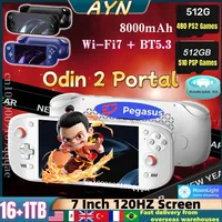 AYN Odin 2 Portal Retro Handheld Game  Video Player Console 7 Inch 120HZ Screen Android 13 Bluetooth  8G+128G 512G PSP PS2 Gift