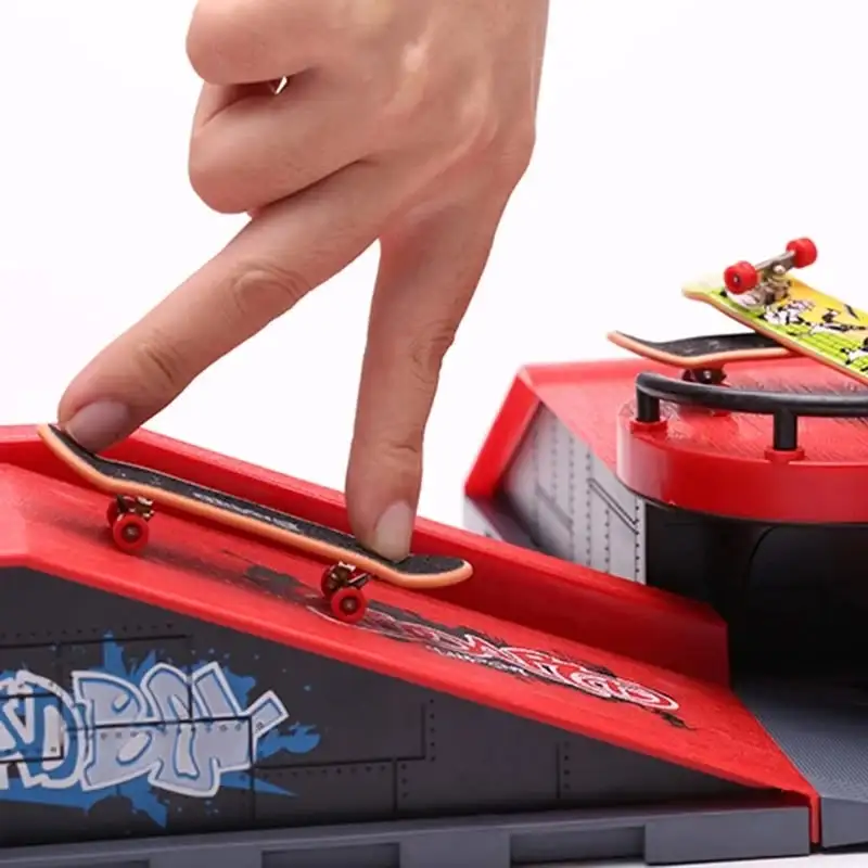 1810-6 fingerboards profesionale obstacles funnyTechnical Practice Deck Platform Sports Children Skateboard Assemblyfingerboard