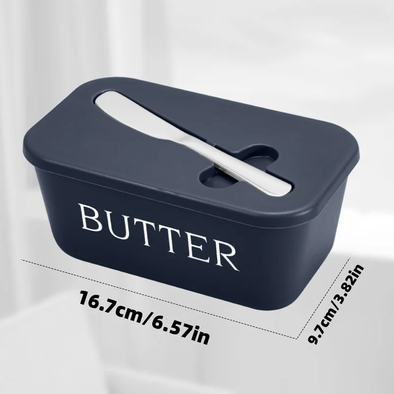 1-Piece Butter Storage Box, High-Quality Food-Grade Pp, Large Butter Storage Box, Stylish Design, Durable Plastic, Easy to Clean, Durable Countertop Butter Dish, Perfect for Home, Hotel, and Restaurant Use