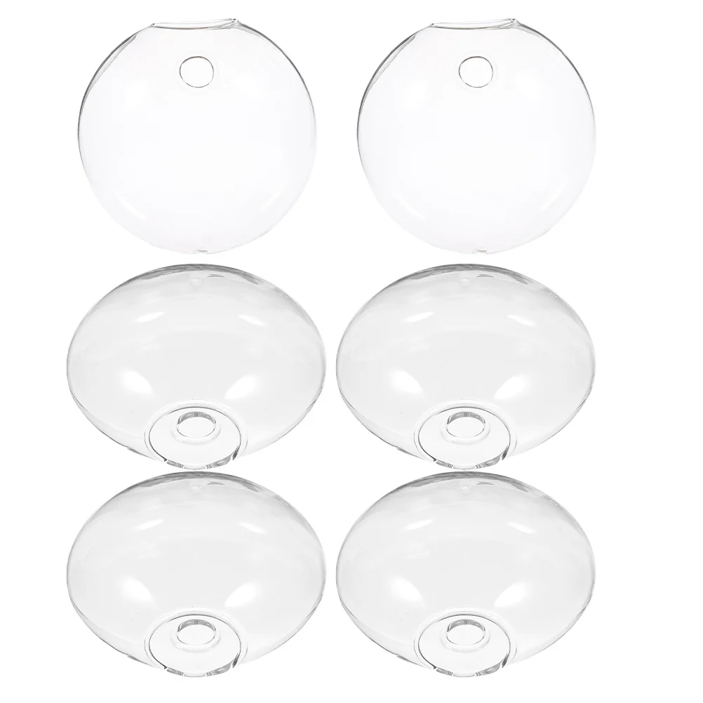 

6Pcs Wall Mounted Hydroponic Glass Vases Hanging Glass Planter for Succulents Small Plants Home Office Garden Decor