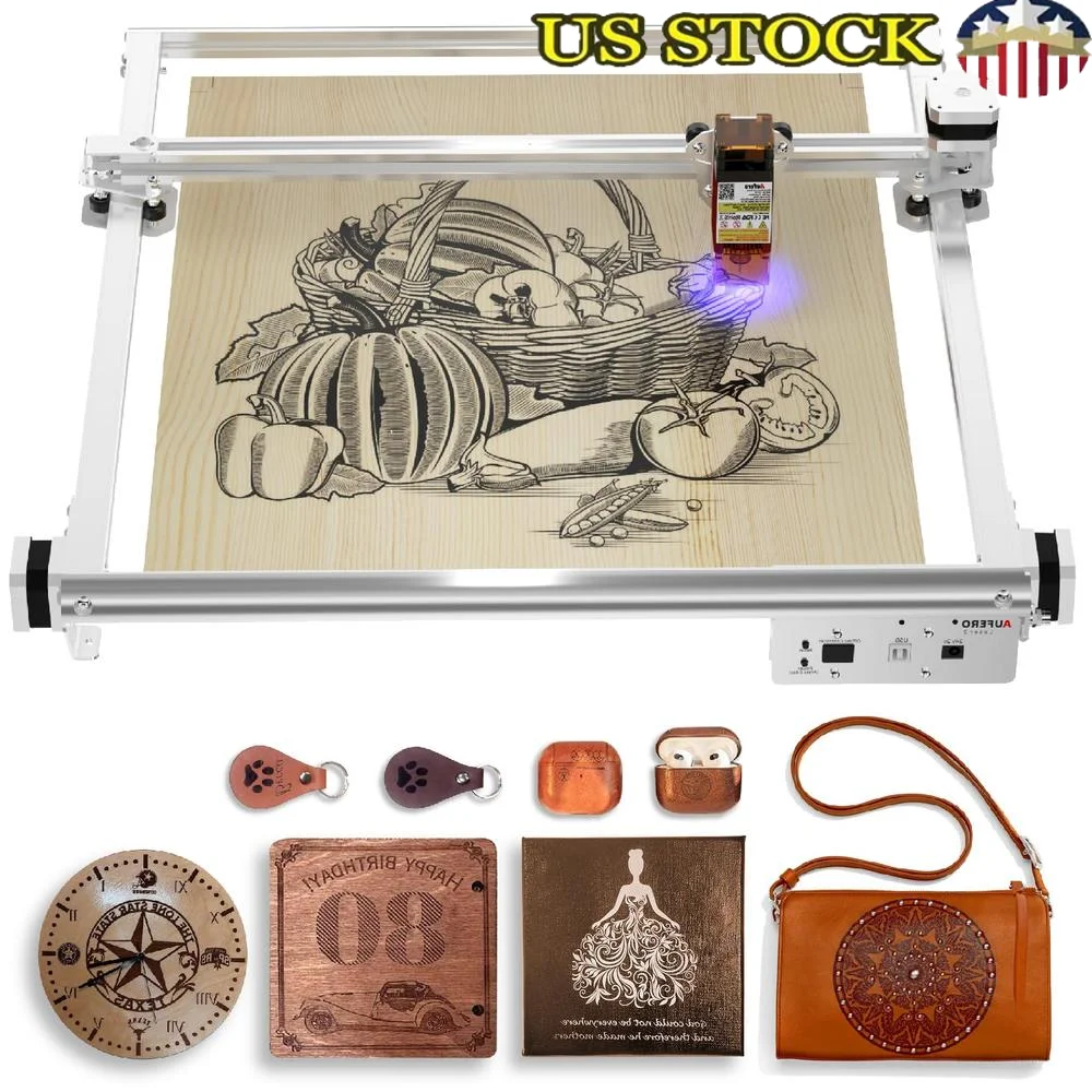 2W Laser Engraver Machine Wood Leather Engraving DIY Home Decor Class 4 15.7x15.7'' Area Quick Speed Mechanical Structure