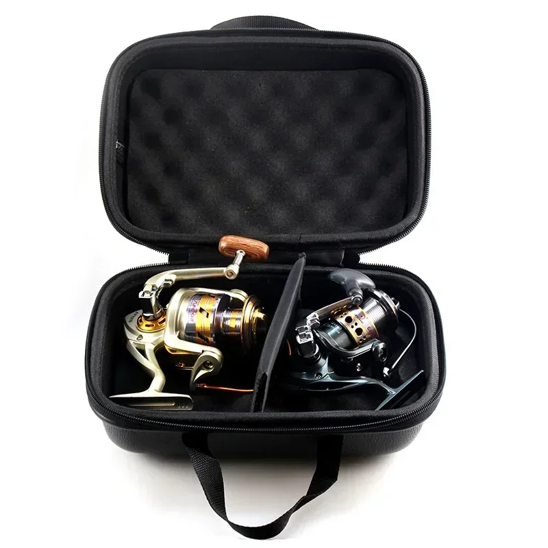 

Portable Fishing Reel Bag Shockproof Waterproof Reel Protective Case Tackle Storage Cases for 1-2 Fishing Reels