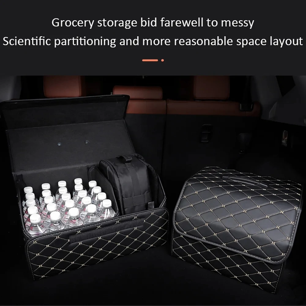 Multipurpose Collapsible Car Trunk Storage Organizer With Lid Portable Car Storage Bag Car Trunk Organizer image 6