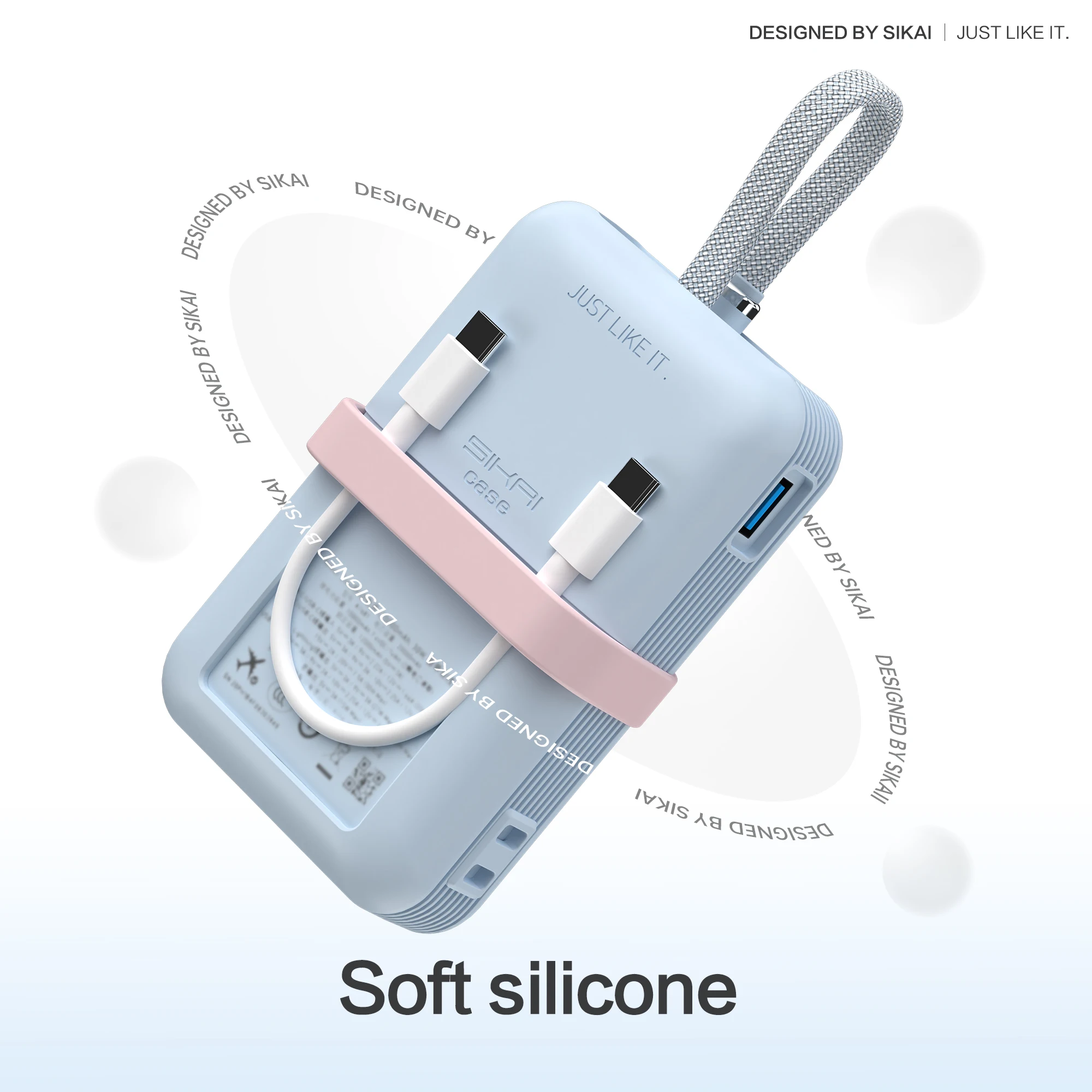 SIKAI غطاء من السيليكون ل Anker 10000/20000mAh 30 واط/35 واط قوة البنك الغطاء الواقي ل Anker محمول قوة البنك شاحن محمول