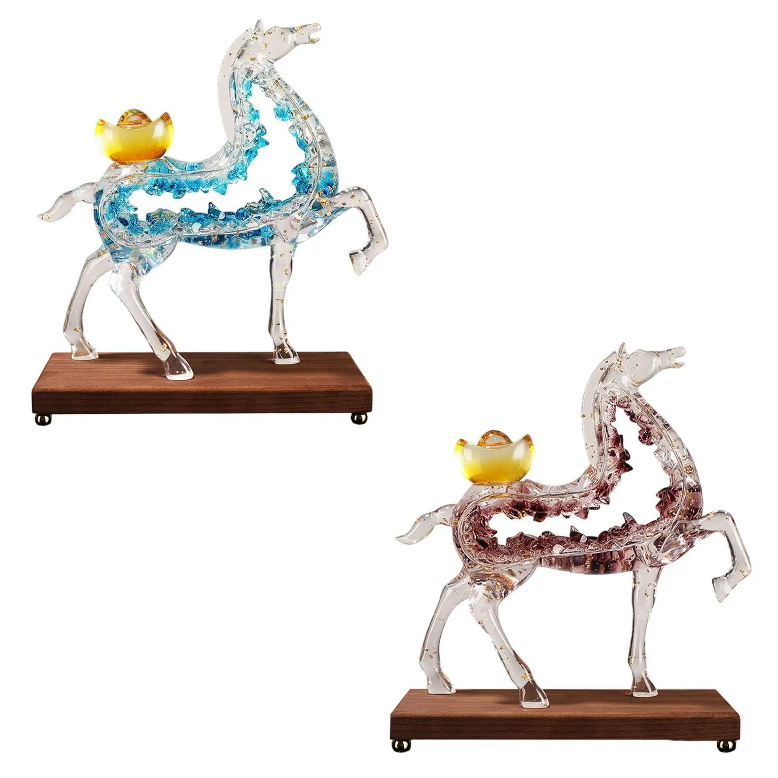 

Horse Statue Table Centerpiece Collectible Resin Animal Sculpture Tabletop Ornament for Shelf Entrance Fireplace Office Cabinet