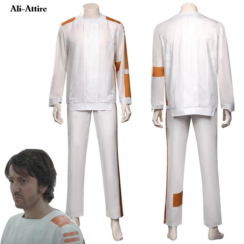 

Фильм Космическая Битва Косплей Тюремная Униформа Топ Брюки Одежда Мужчины Взрослые Вечерние Маскировка Костюм на Хэллоуин Карнавальные Наряды Костюмы