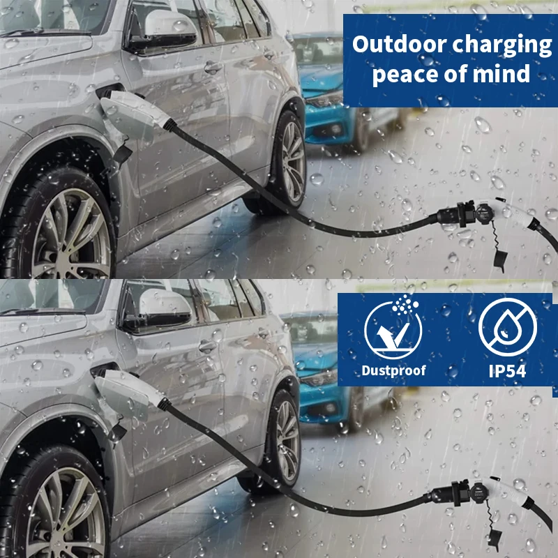 WUFEN شاحن سيارات كهربائية J1772 تمديد الحبل 50A ماكس 12KW نوع 1 إلى J1772 EV كابل شحن نوع 1 تمديد الحبل ل J1772 EVs/PHEVs