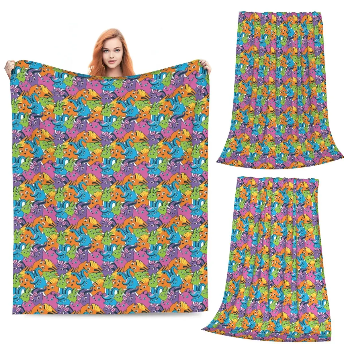 

Sunny Bunnies - Pattern Blankets Fleece Sofa Multi-function Throw Blankets for Couch Bedding Office Throws Bedspread Quilt