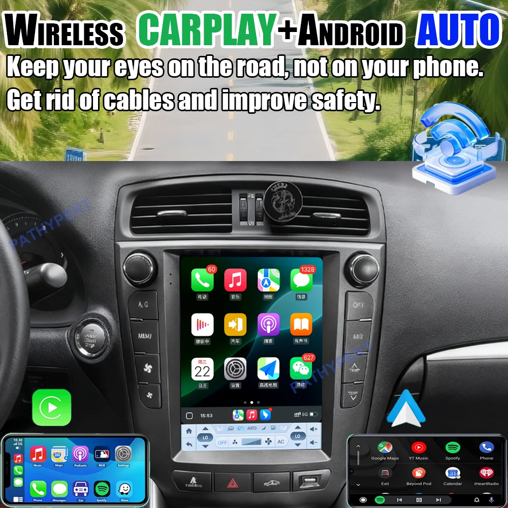 For Lexus IS250 IS300 IS200 IS220 IS350 2006-2012 Stere HD Screen Car Multimedia Player Carplay Display Radio Audio Head Unit 4G