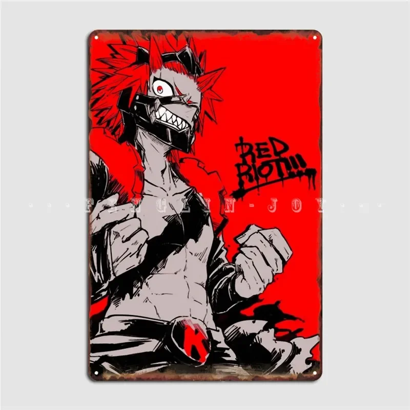 Eijiro Kirishima Metal Plaque Poster Wall Plaque Club Bar Cinema Garage Customize Tin Sign Poster