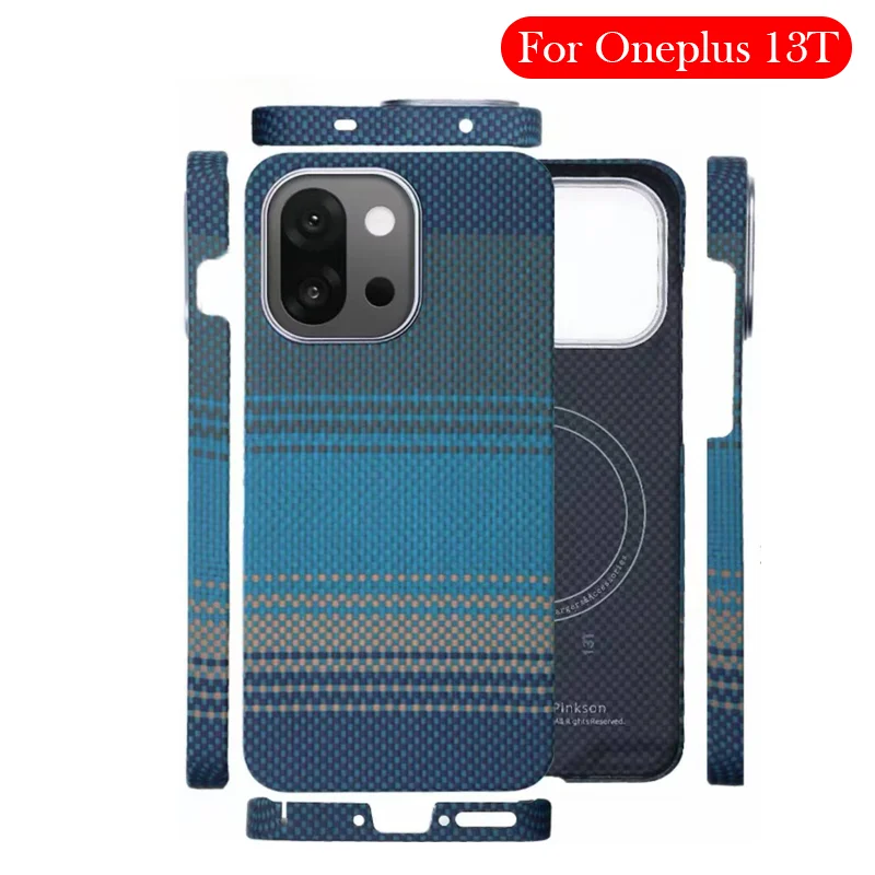 

Магнитный кевларовый чехол для Oneplus 13T, задняя крышка с беспроводной зарядкой из углеродного волокна