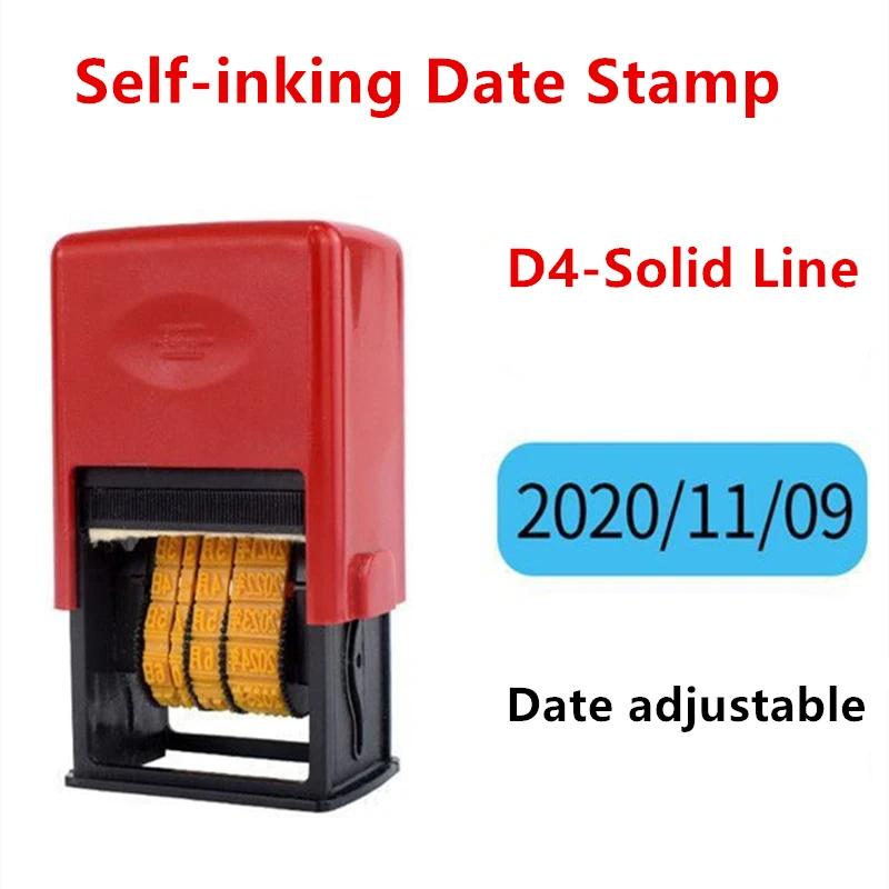 Self-inking Date Stamp MFG/EXP Date Adjustable For Factory Manufacture Supermarket Store Office School Bank Stamps