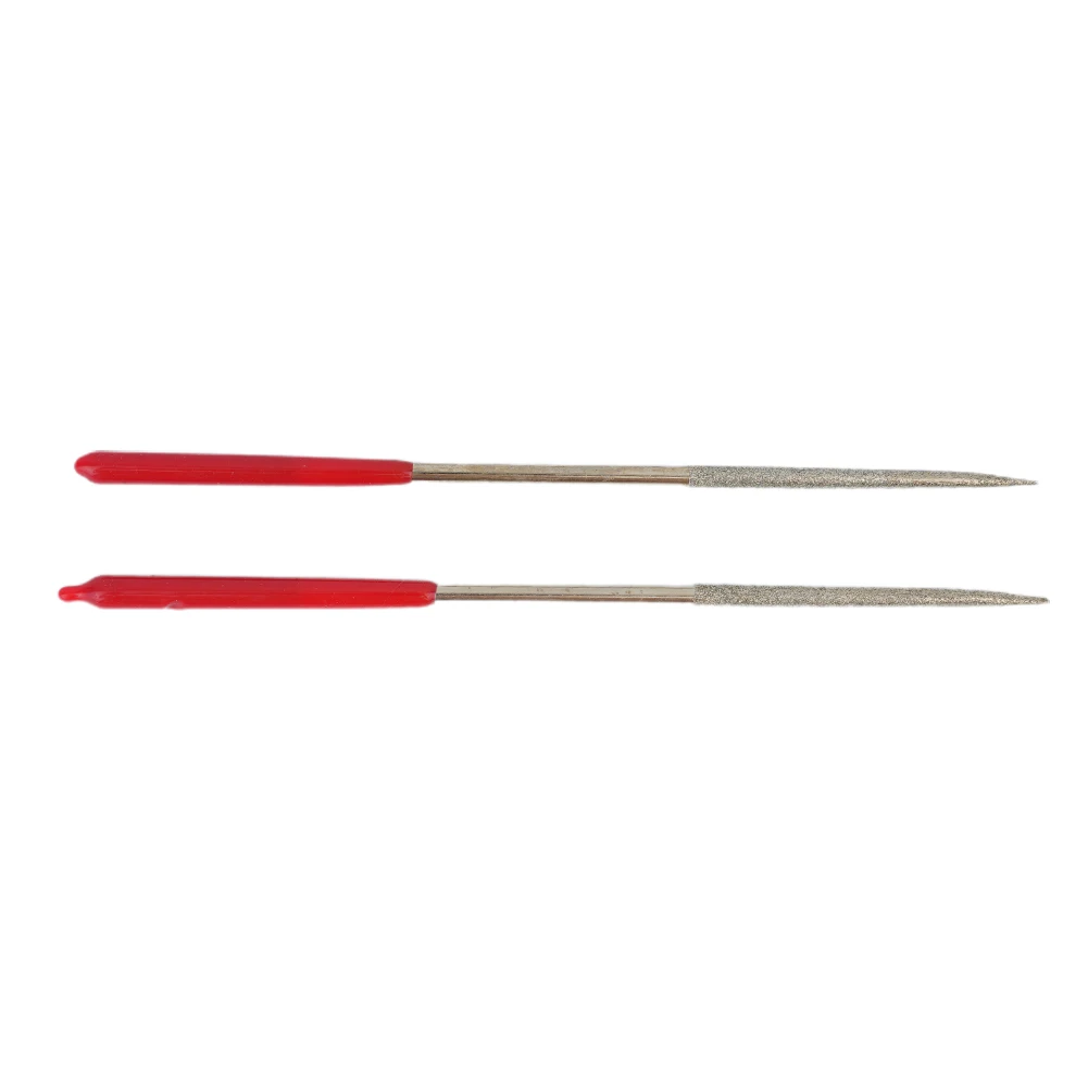 Set of 2 Round Diamond Needle Files for For art Craft and Mechanic Use for Precision Filing in Hard to Reach Areas