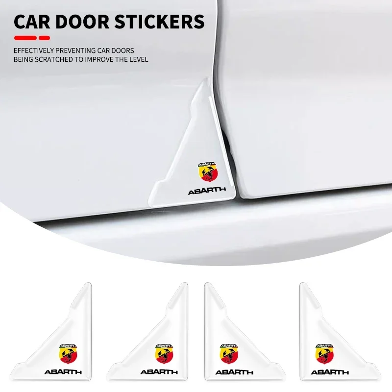 2Pcs Transparent Car Door Corner Cover Anti-Scratch Protection Sticker For Abarth Citroen LEXUS Infiniti Dacia Tesla Cadillac