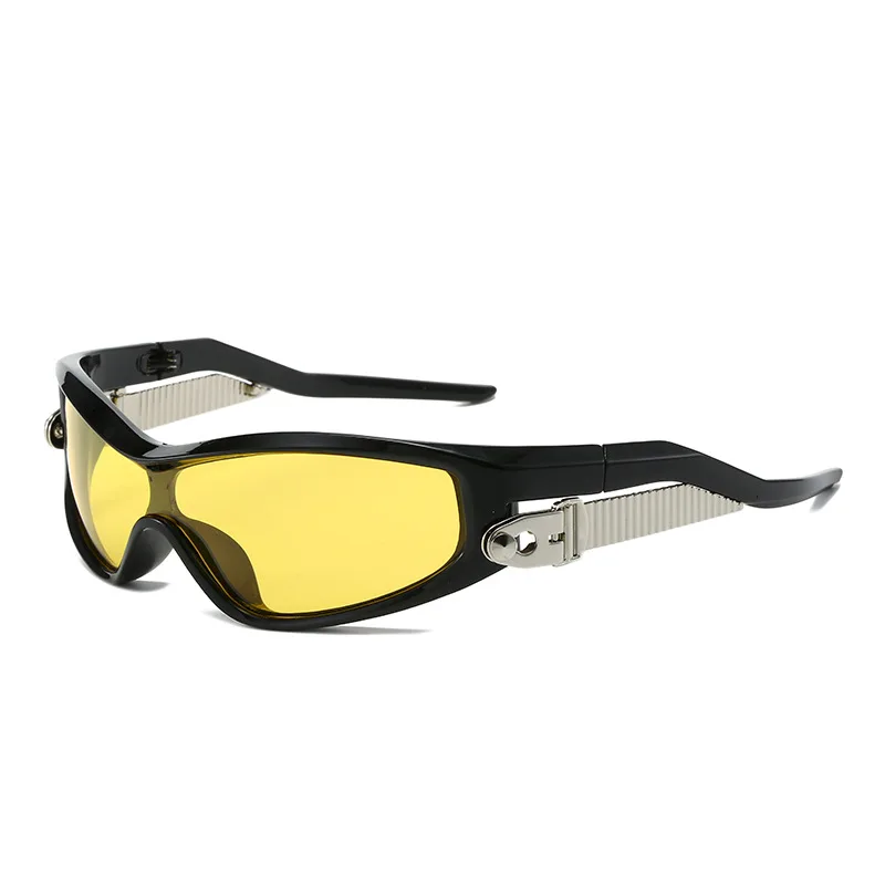 Y2K Прямоугольные цельные женские солнцезащитные очки в стиле панк 2024, элитный бренд в стиле стимпанк, мужские ретро премиум-класса Gafas de sol