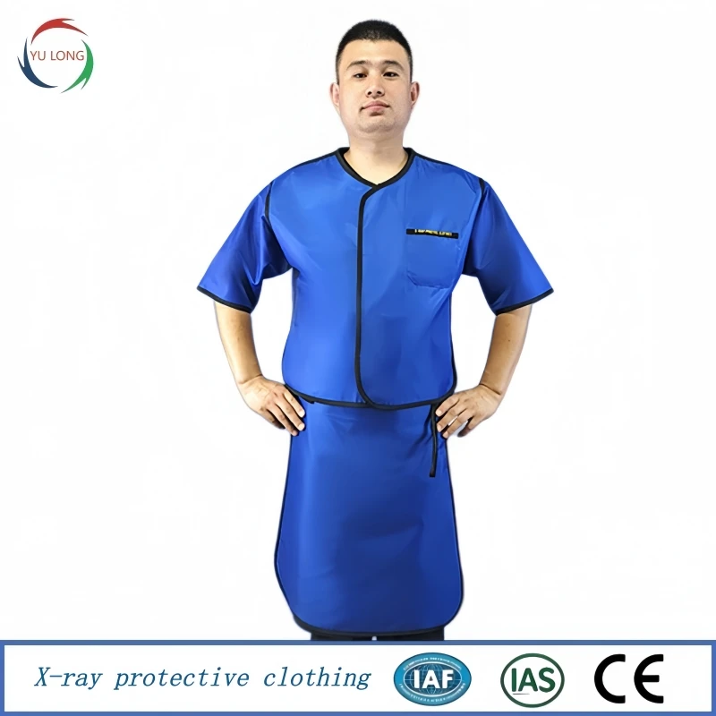 Lightweight X-ray Gamma Ray 0.35/0.5mmpb Protective Female Male Short Sleeve Apron Set Ionizing Radiation Protection Lead Suit