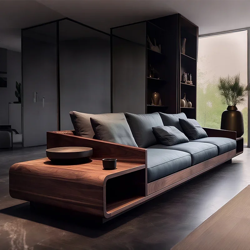 Sofas Wood Oversized Nordic Floor Living Room Sofas Lounge Individual Muebles