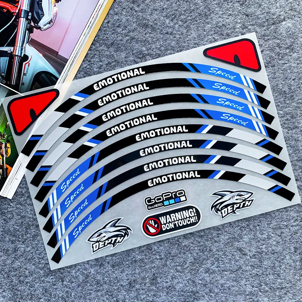 For Forza 250 300 350 Front 15″ Rear 14″ Wheel Hub Rim  Sticker Motorcycle Accessories Reflective Full Set Vinyl Decals