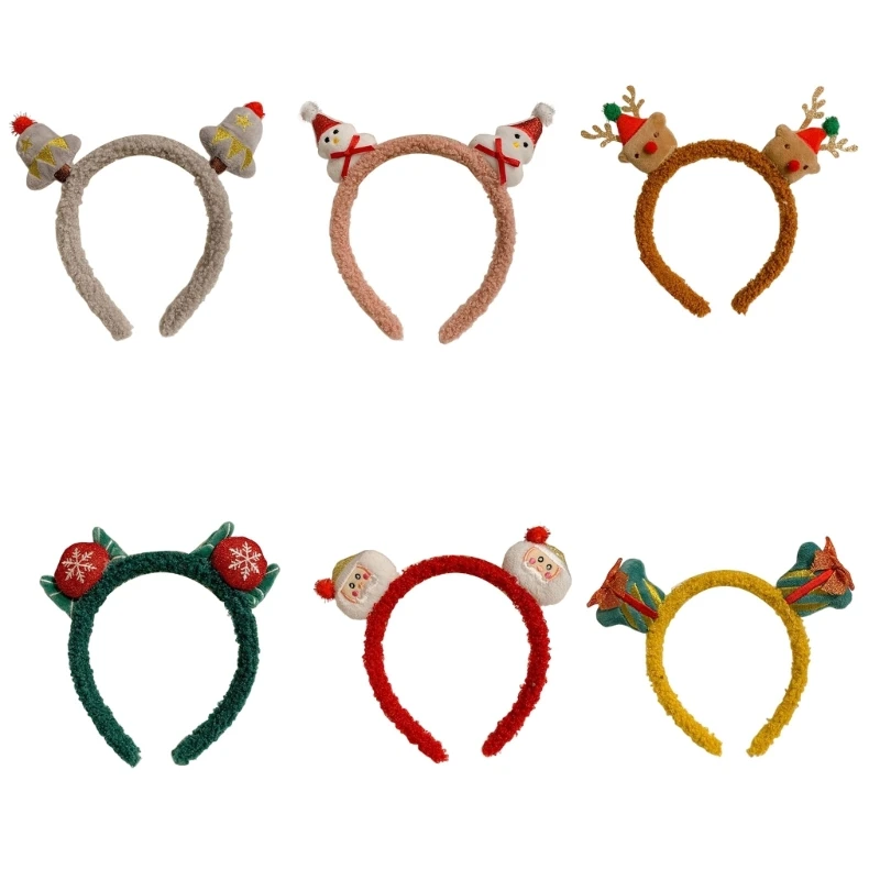 

Snowman Hair Hoop Christmas Plush Headband Christmas Deer Headband Hairband Dropship