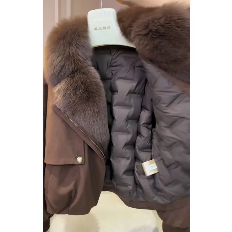 Fur Collar Loose Short Cotton Padded Jacket Women Winter New Niche Stylish Versatile Slimming Coat
