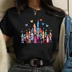 Camiseta con estampado gráfico de villanos divertidos para mujer, camisetas Harajuku de los años 90 para niña, camisetas de manga corta, ropa de calle para mujer, Tops Y2K