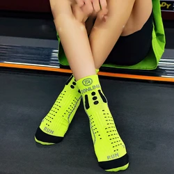 Calcetines deportivos profesionales para hombre y mujer, calcetín de tubo corto acolchado y grueso para correr y Maratón, para ciclismo, 2023