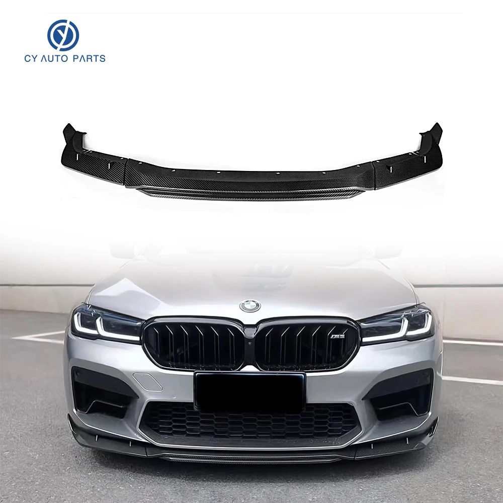 Dry Carbon Fiber MT Style Front Bumper Lip Spoiler For BMW M5 F90 2018-2023 Performance Body Kit Splitter Protector