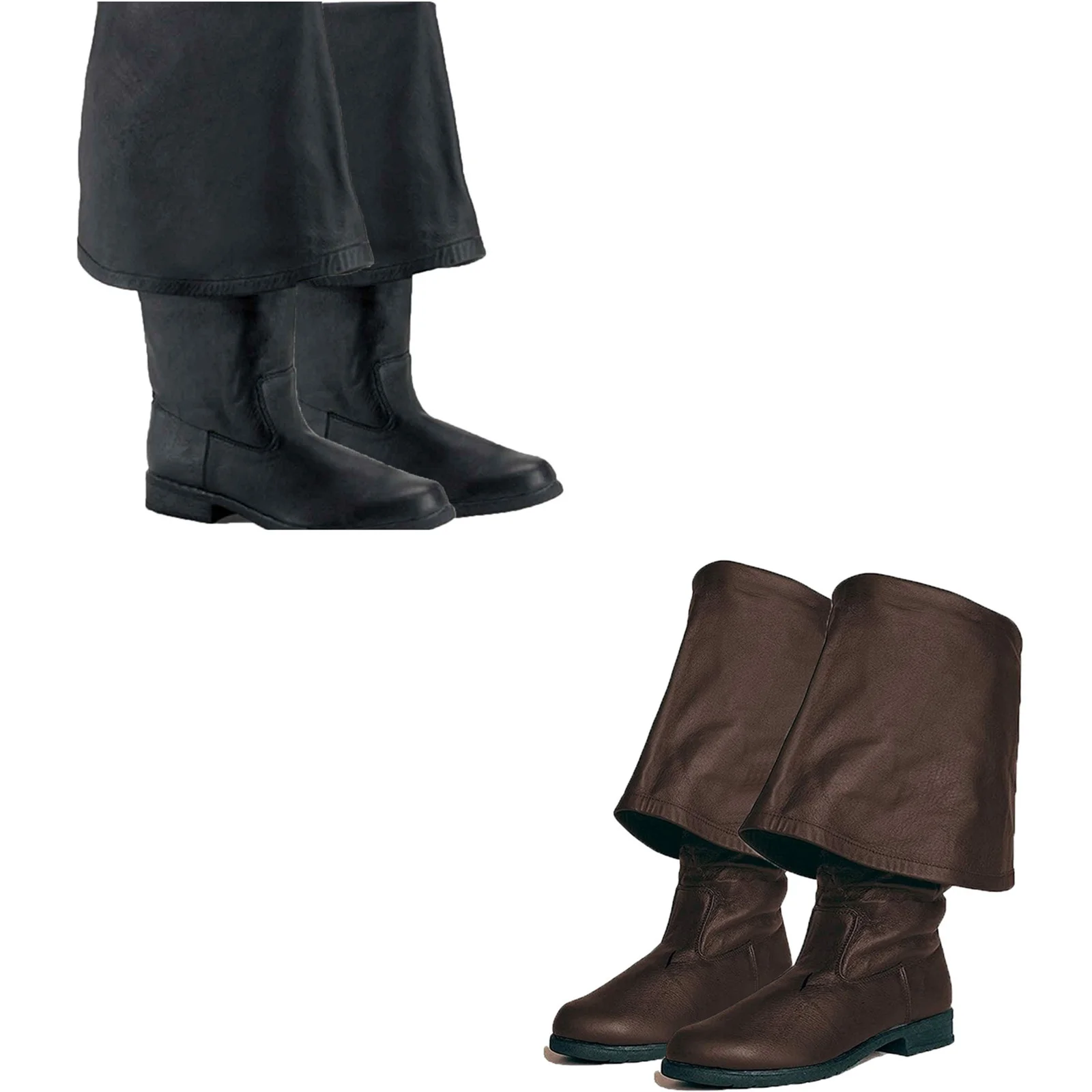 carnival-pirate-boots-man-captain-viking-warrior-turn-down-tall-boots-reversible-with-belt-buckles-halloween-cosplay-shoes