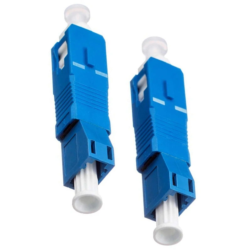 2 PCS Single Mode 9/125Um SC/UPC Male To LC/UPC Female Hybrid Optical Fiber Adapter Connector For Optical Power Meter