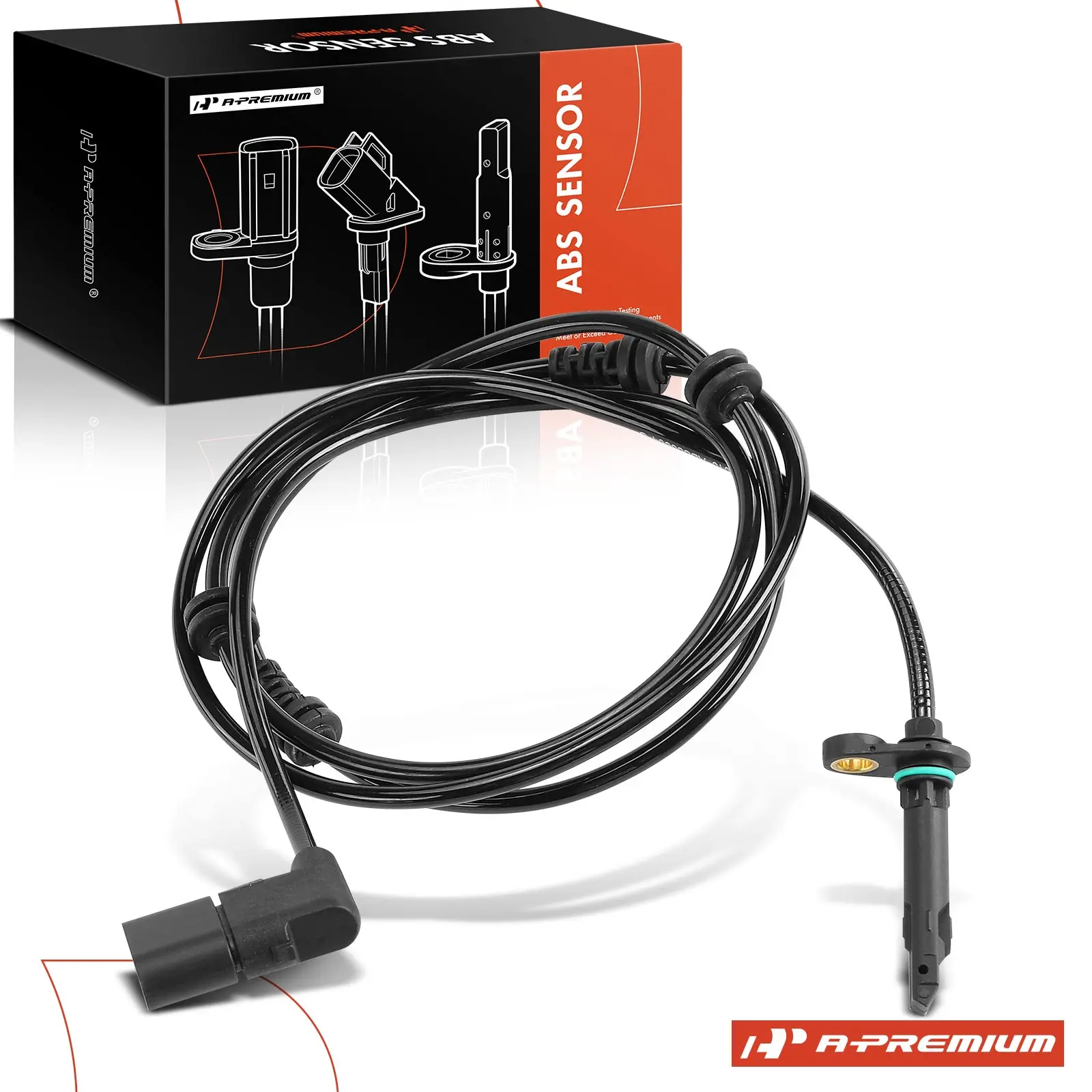 A-Premium Front Driver Side ABS Wheel Speed Sensor for Mercedes-Benz C300 2015-2023 C400 2015 C350e 2016-2018