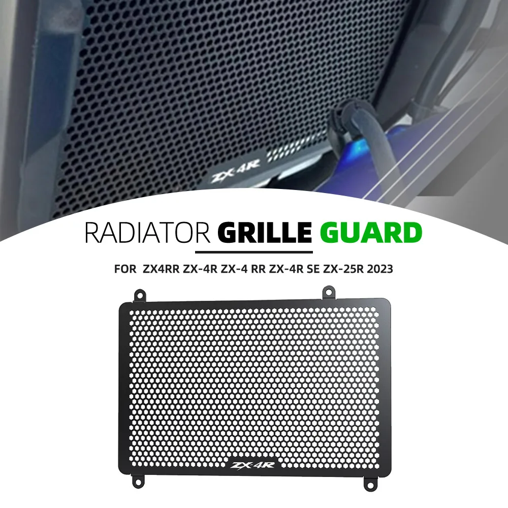 

2024 2025 For KAWASAKI ZX4RR ZX-4R ZX-4 RR ZX-4R SE ZX-25R 2023 Motorcycle Radiator Grille Guard Protector Grill Cover ZX4R