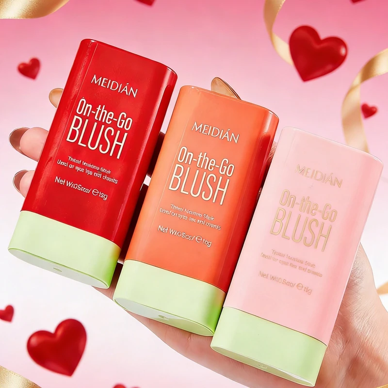 3 unids/set rubor cosmético productos de maquillaje maquillaje colorete cosméticos rubor rosa en barra paleta coreana barra mate de larga duración